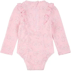 Bows UV Long Sleeve Swimsuit 2-6y