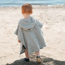 Checkered Beach Poncho 3-6y