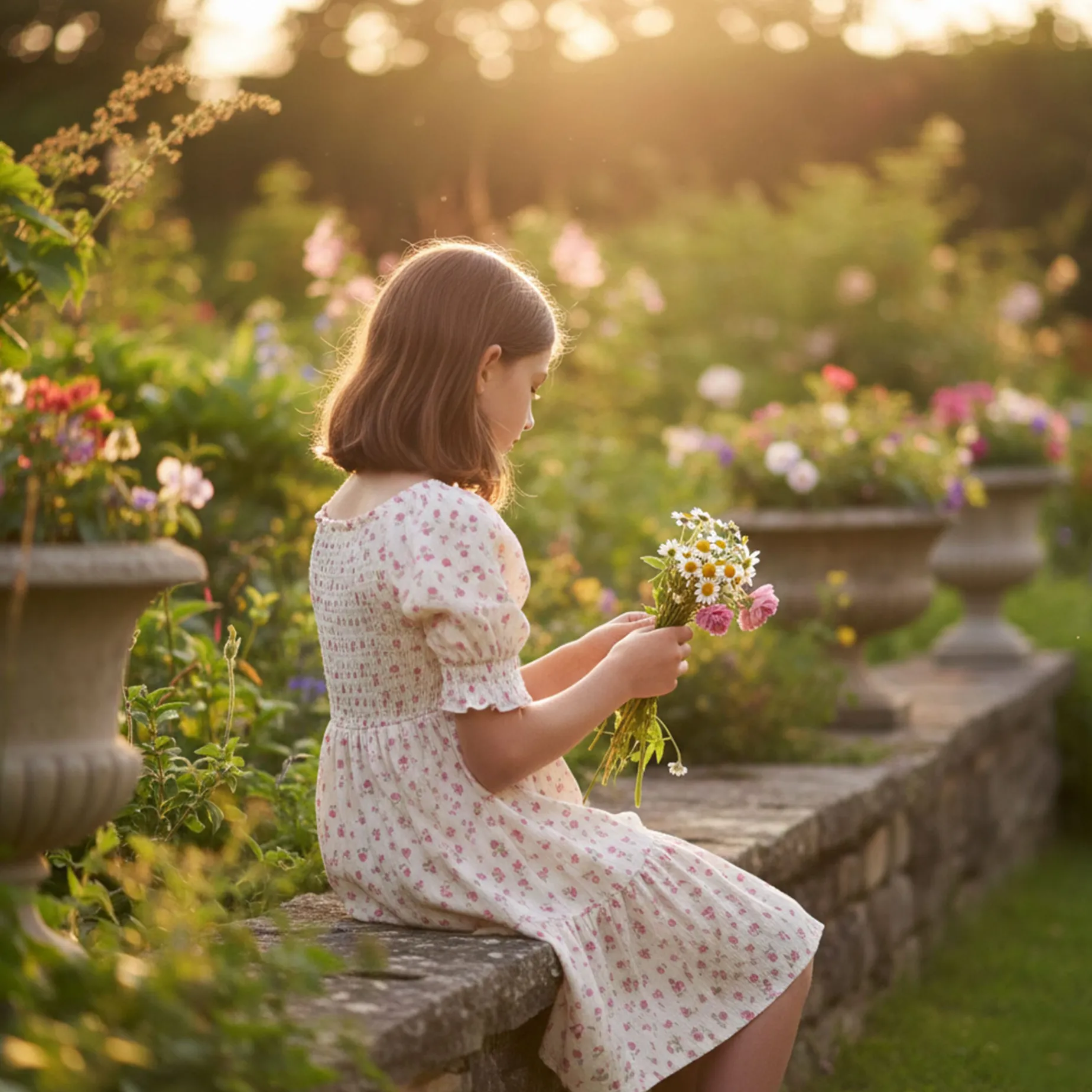 Cherries Flowers Dress 7-14