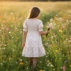 Cherries Flowers Dress 7-14