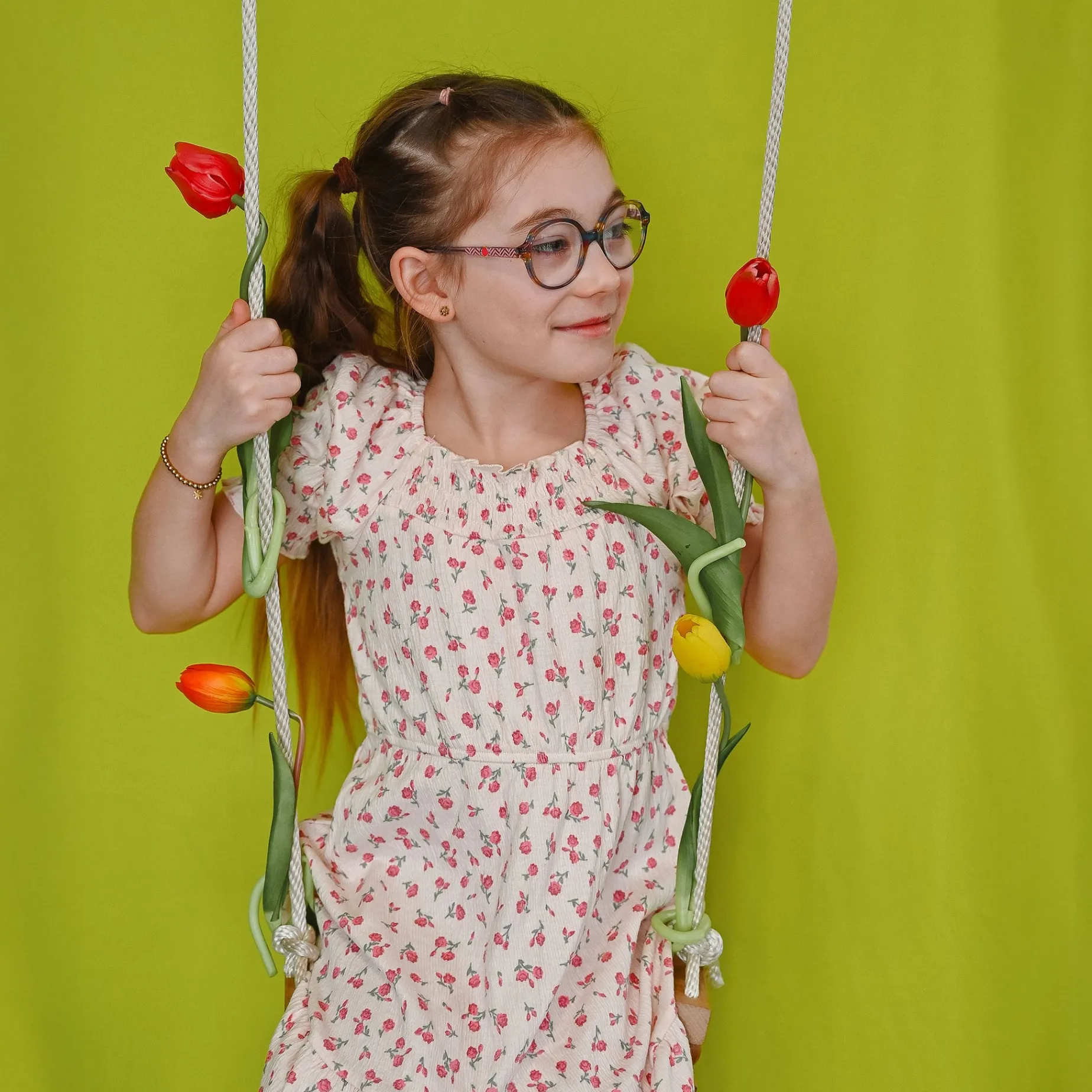 Cherries Flowers Dress 7-14