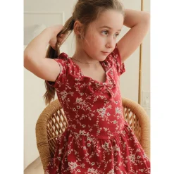 Cherries Flowers Rib Dress7-14
