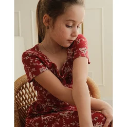 Cherries Flowers Rib Dress7-14
