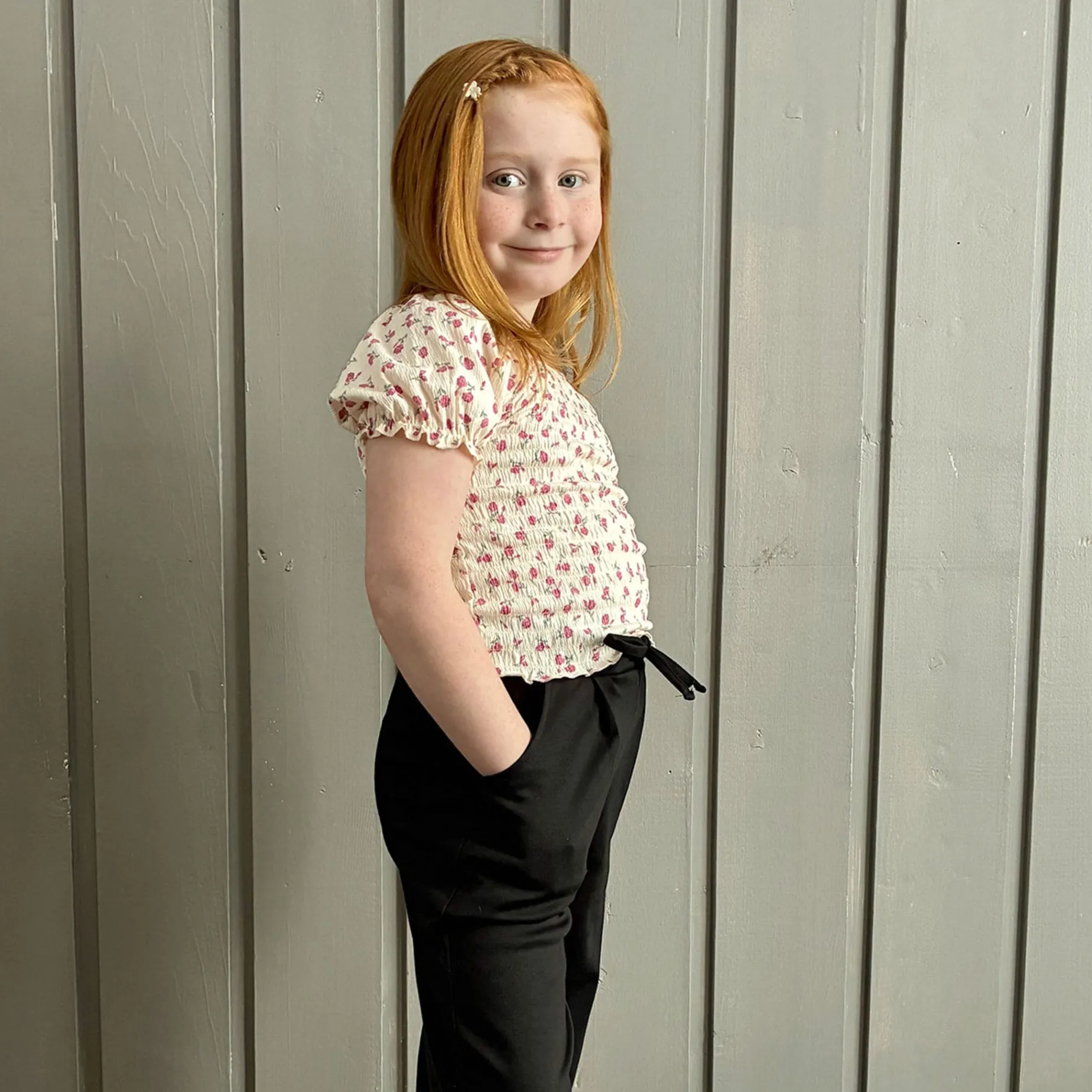 Cherries Flowers Top 7-14