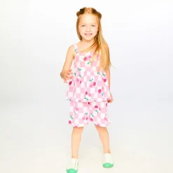 Cherry Check Romper 7-10