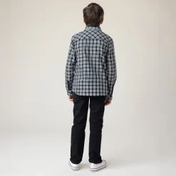 Chic Black Plaid Shirt 2-12