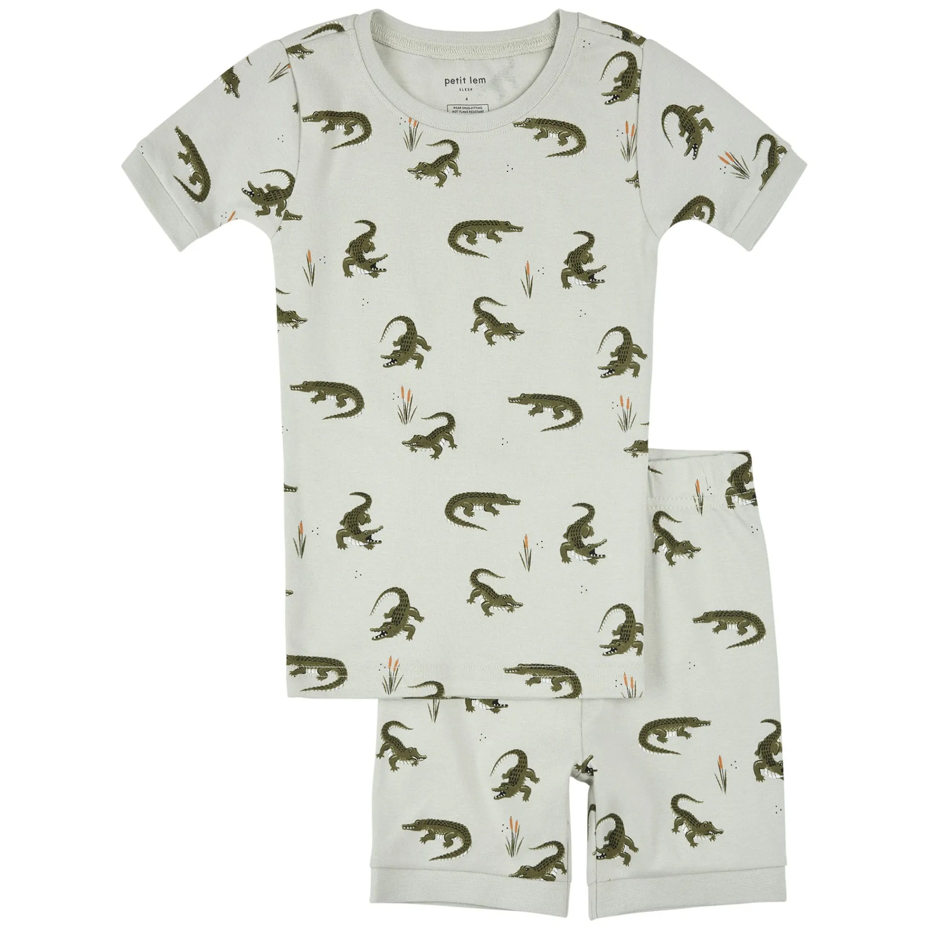 Crocodile Short Pajamas 2-7