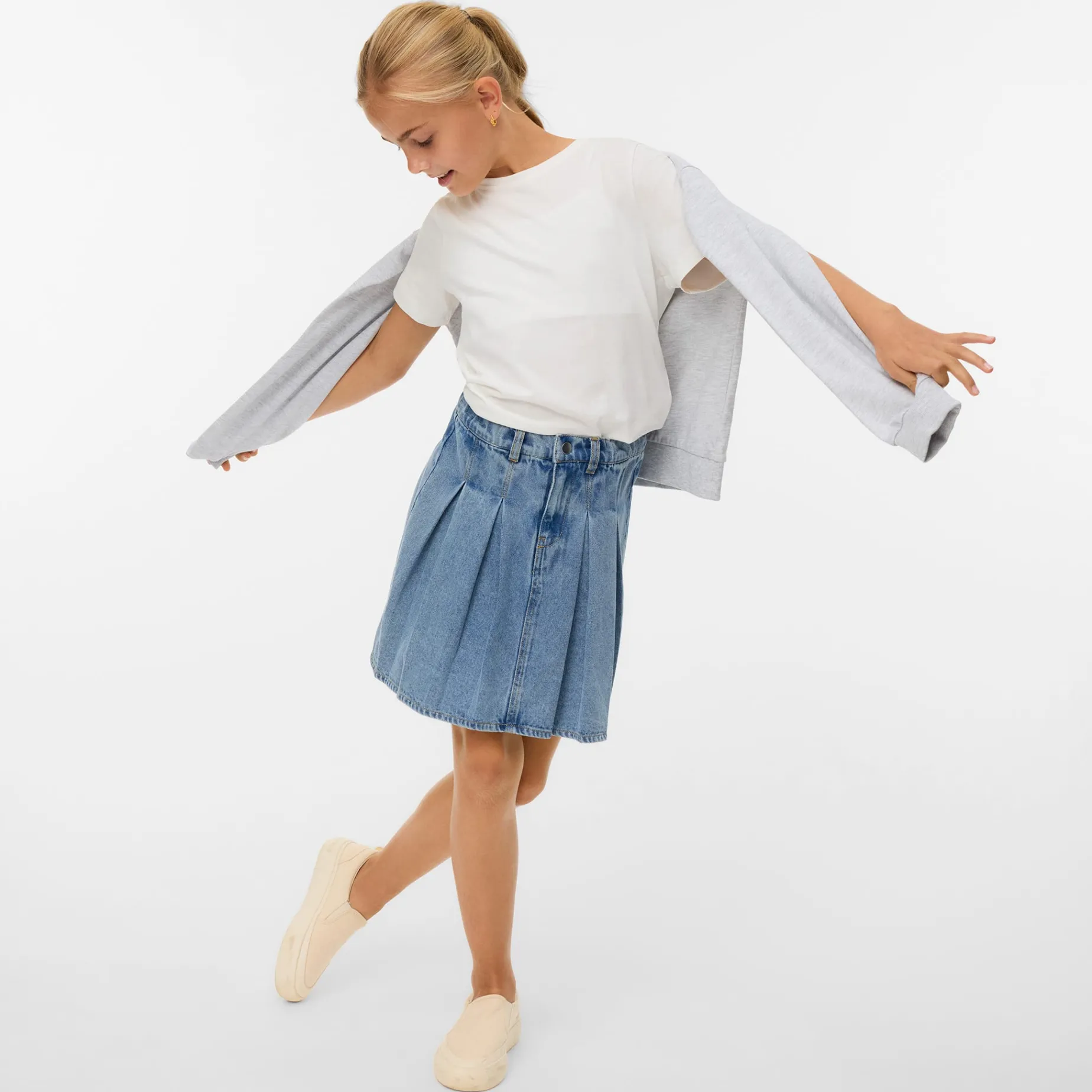 Danni Pleated Skirt 7-14y