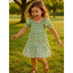 Dreamer Printed Sage Dress 7-14y