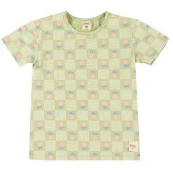 Floral Check T-shirt 2-8y