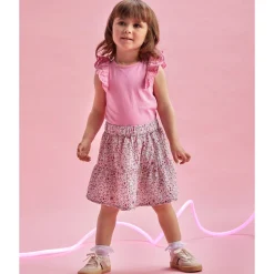 Flower Print Skirt 2-6y