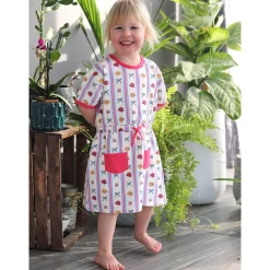 Flower Stripe Dress 2-10y