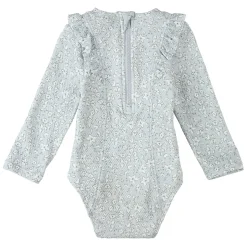 Flowers Long Sleeve UV Swimsuit 2-6y