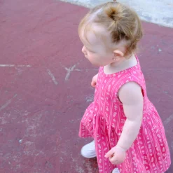 Flowers Stripe Dress 2-8y