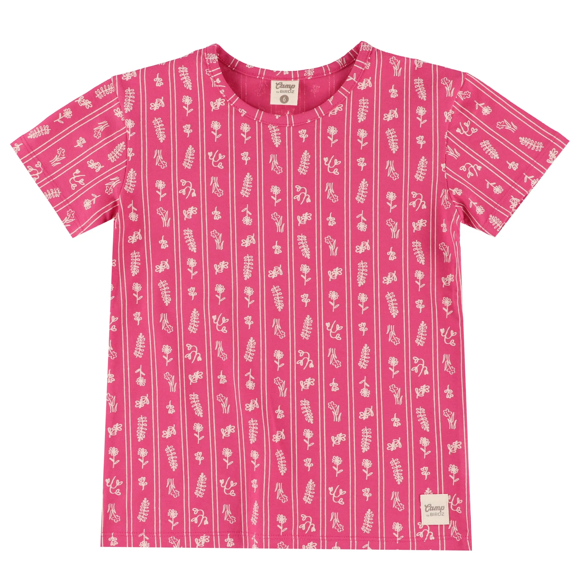 Flowers Stripe T-shirt 2-8y