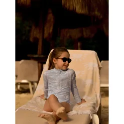 Hibiscus Long Sleeve Swimsuit 2-14y