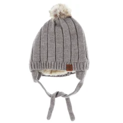 Knit Pompom Beanie 18-3