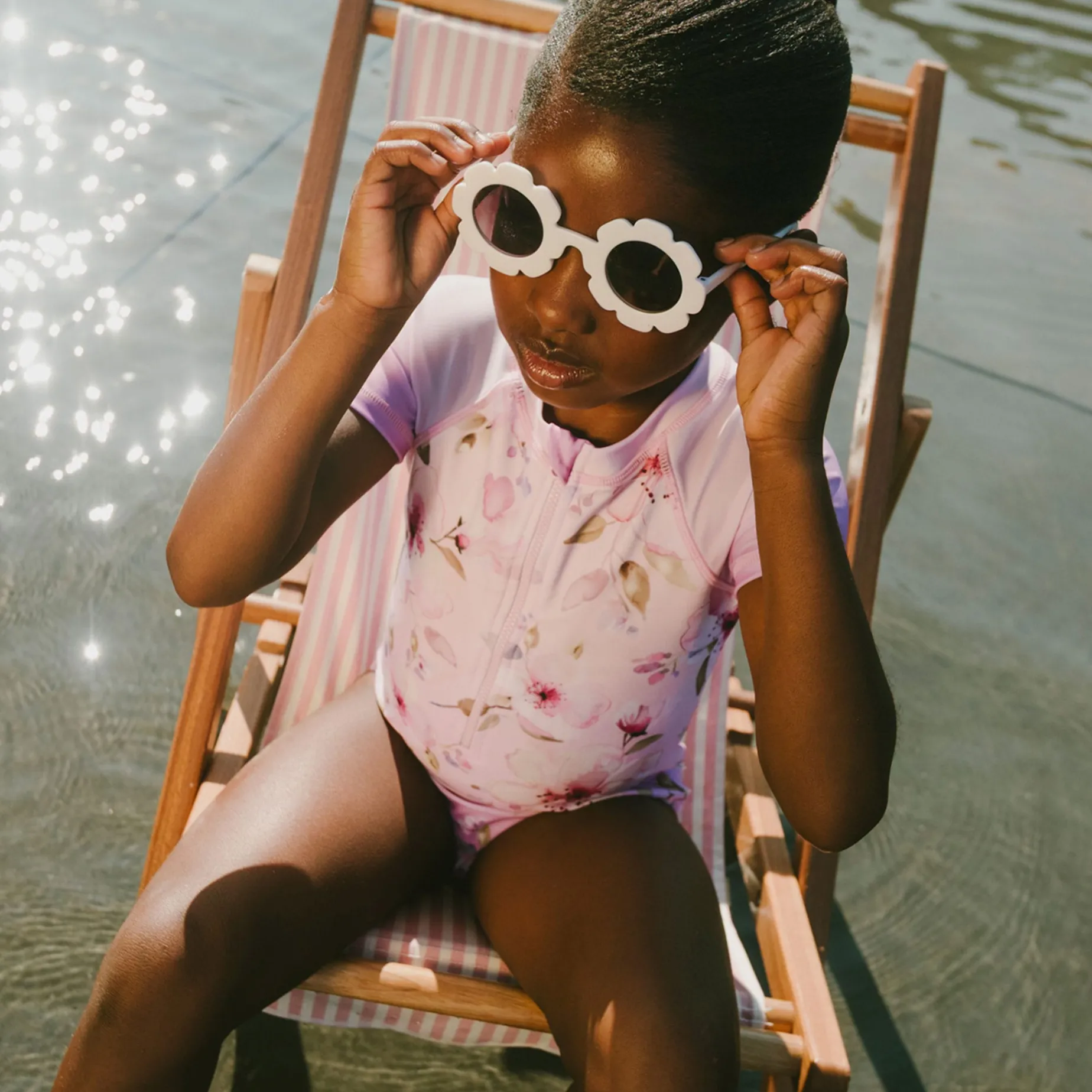 Lilac Flowers Swimsuit 2-6