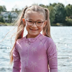 Palm Trees Long Sleeve Swimsuit 2-14