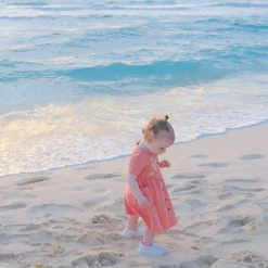 Picnic Coral Dress 2-8y