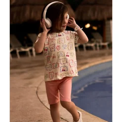 Pink Solid Biker Short 2-8y