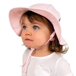 Pink Stripe Uv Coton Hat 2-5