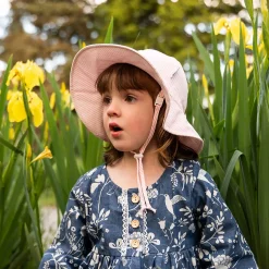 Pink Stripe Uv Coton Hat 2-5