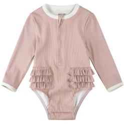 Ribbed UV Long Sleeve Swimsuit 2-6y