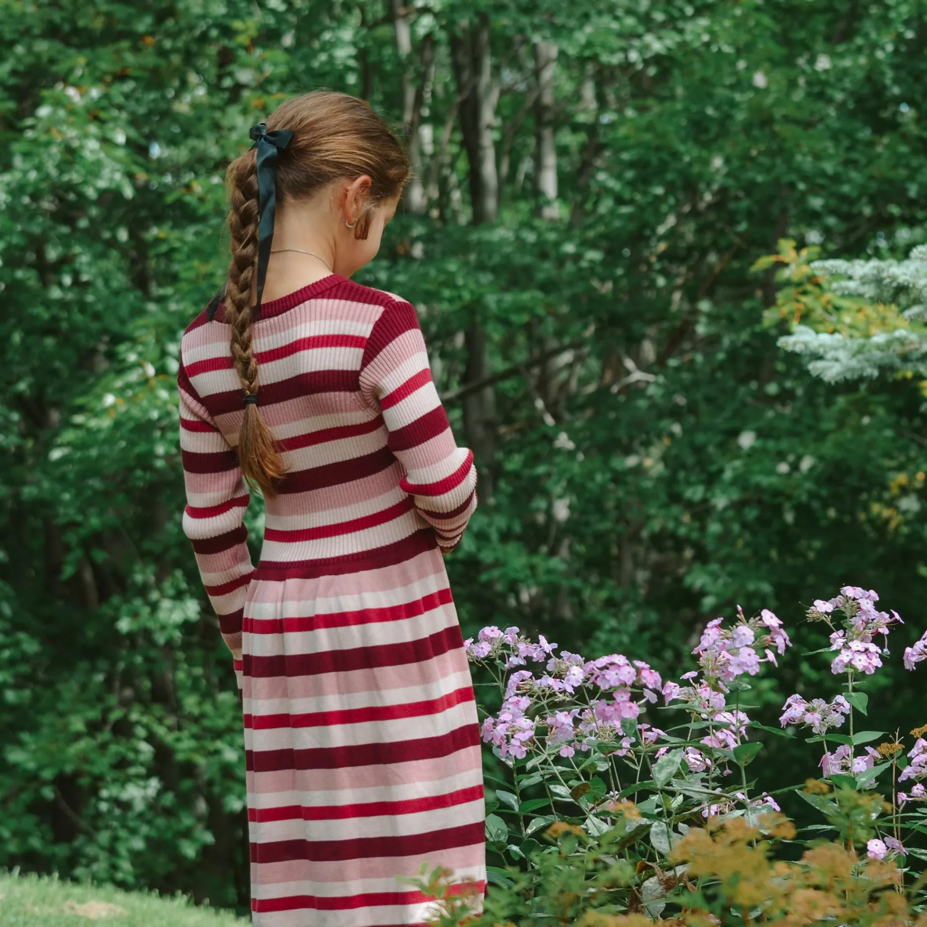 Romance Striped Knit Dress7-14