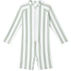 Sage Stripes Uv Sunsuit 2-5y