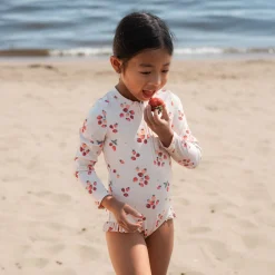 Strawberries Long Sleeve UV Swimsuit2-6y