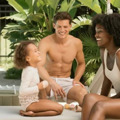 Striped Long Sleeve UV Swimsuit 2-6y