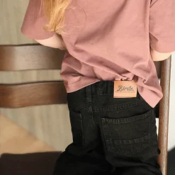 Wide Leg Black Denim 2-8y